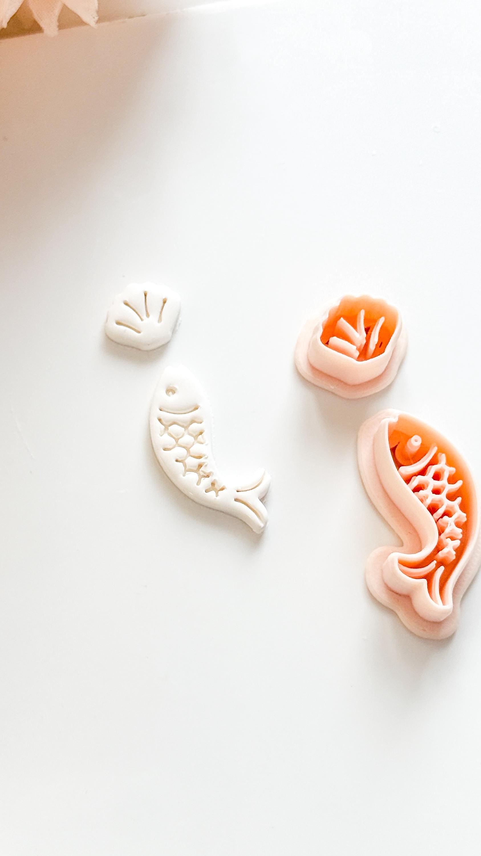 Fishy Set Polymer Clay Cutter: Aquatic Marine Embosser Kit