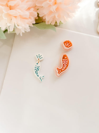 Fishy Set Polymer Clay Cutter: Aquatic Marine Embosser Kit