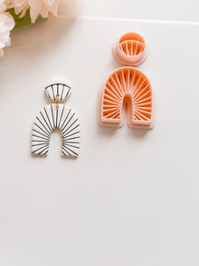 Noe Lines Polymer Clay Cutter: Geometric Arched Stripe Embosser