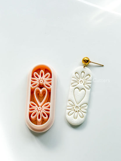 Carmen Floral Bar - polymer clay earring cutter