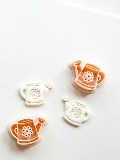 Flora Watering Can Polymer Clay Cutter: Embossing Flower Detail Tool
