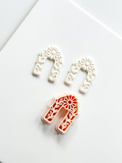 Laurel Lila Arch Polymer Clay Cutter: Embossing Floral Vine Jewelry Tool