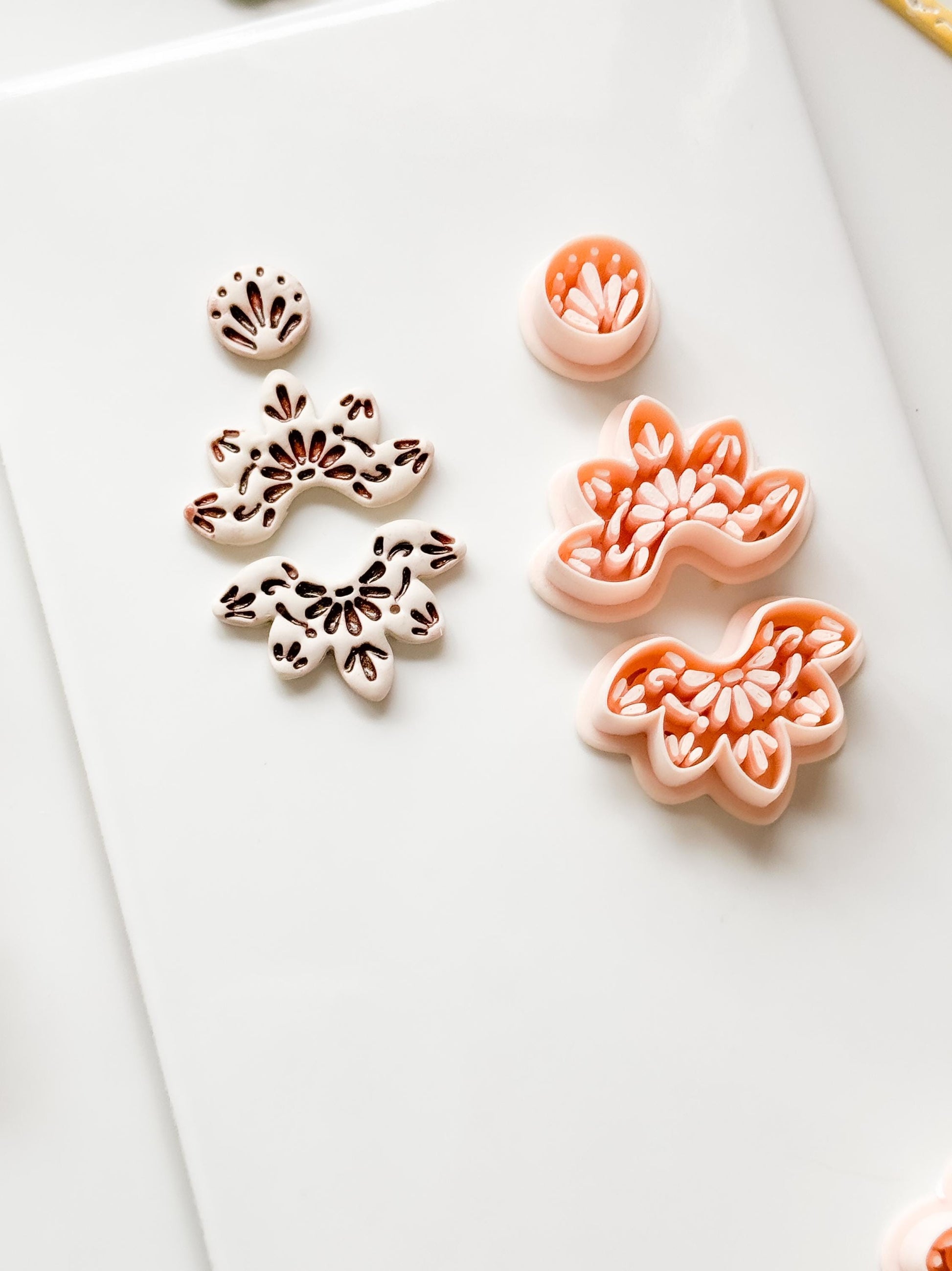 Talavera Cruz Clay Cutter: Floral Fan Shape for Polymer Clay
