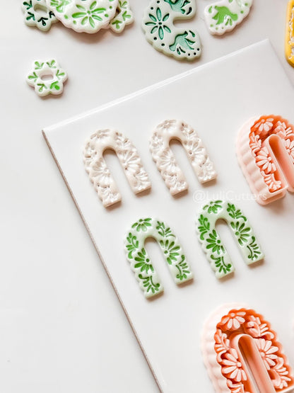 Arco Florale Clay Cutter: Floral Arch Shape for Polymer Clay