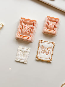 Mira Butterfly Square Frame Cutter: Embossed Ornate Filigree