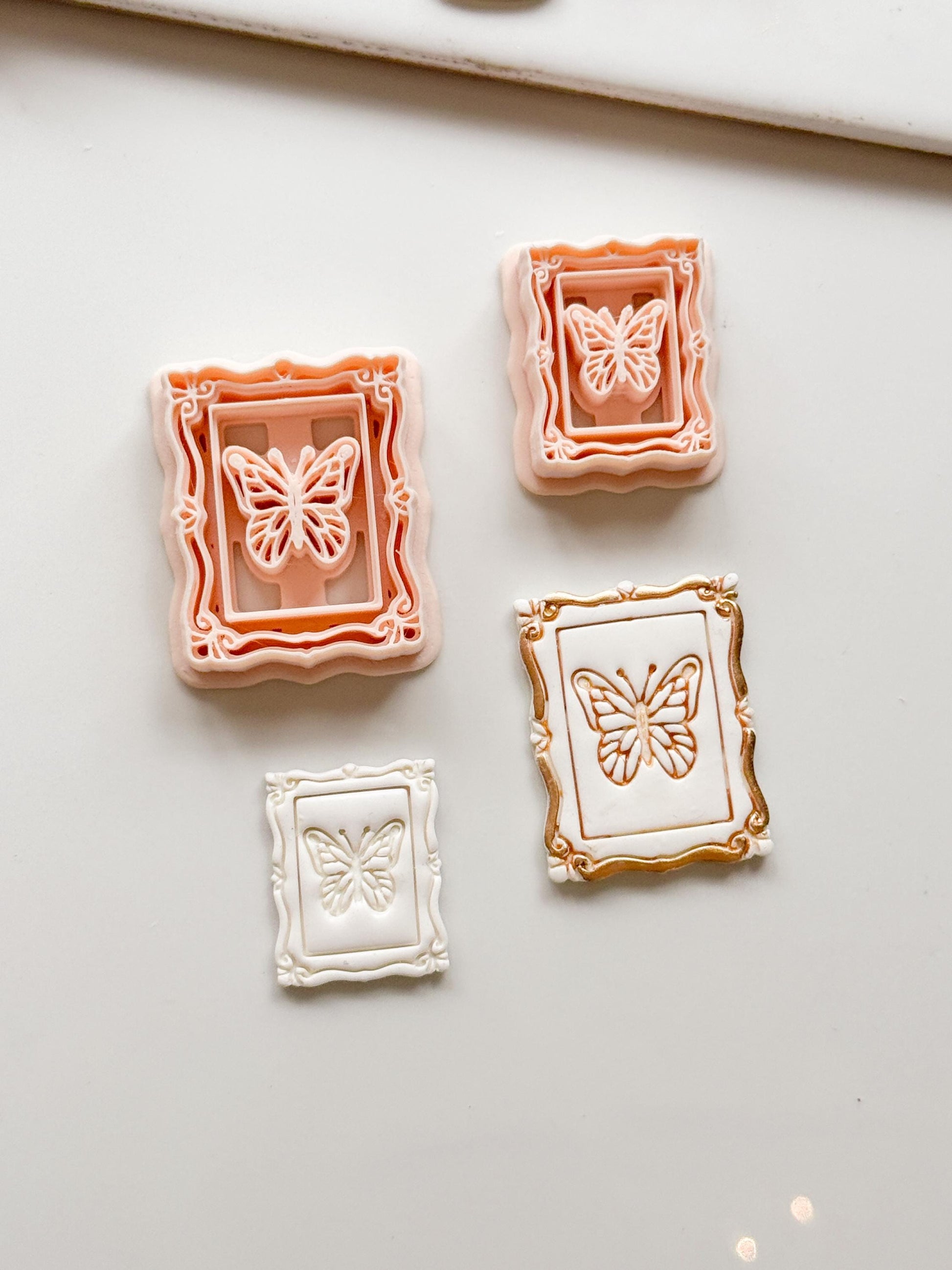 Mira Butterfly Square Frame Cutter: Embossed Ornate Filigree