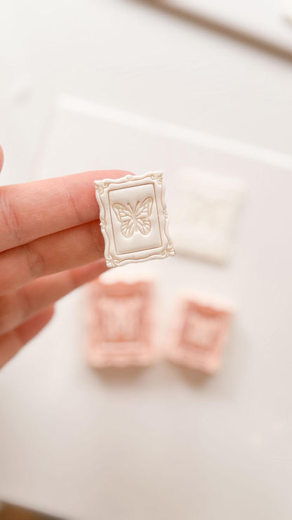 Mira Butterfly Square Frame Cutter: Embossed Ornate Filigree