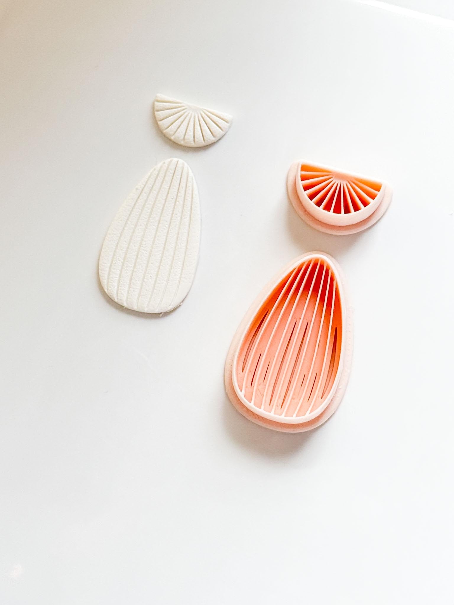 Avel Fan Drop Cutter Set : Art Deco Linear Earring Shape for Polymer Clay
