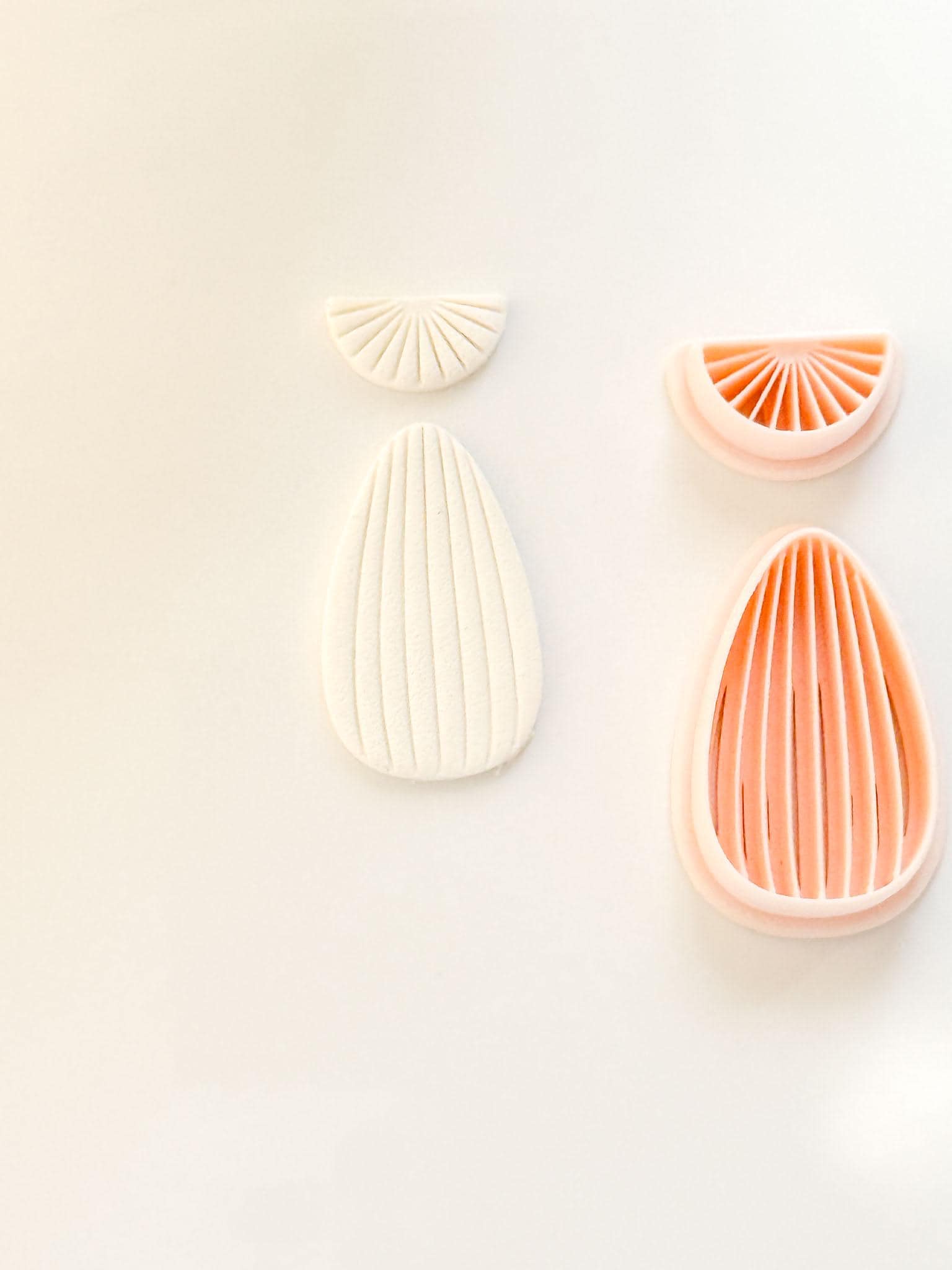 Avel Fan Drop Cutter Set : Art Deco Linear Earring Shape for Polymer Clay