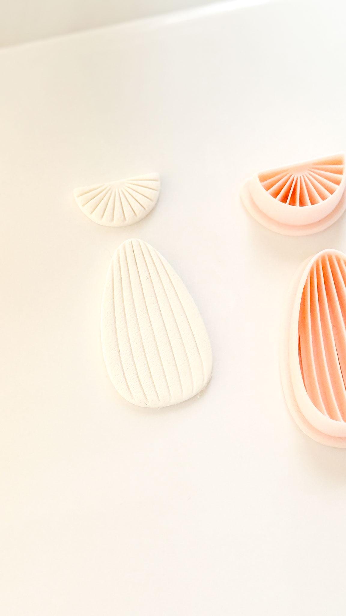 Avel Fan Drop Cutter Set : Art Deco Linear Earring Shape for Polymer Clay