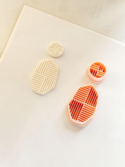 Roux Stripe Cutter : Geometric Linear Earring Shape for Polymer Clay