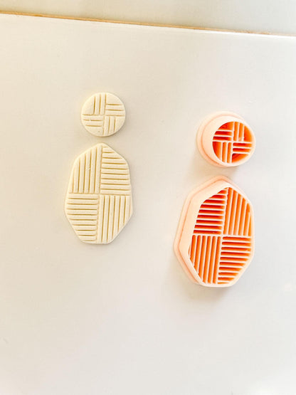 Roux Stripe Cutter : Geometric Linear Earring Shape for Polymer Clay