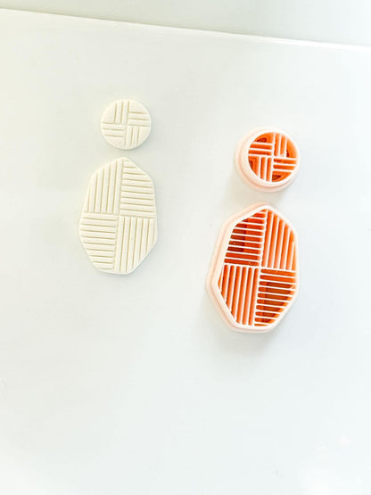 Roux Stripe Cutter : Geometric Linear Earring Shape for Polymer Clay