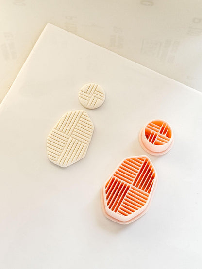 Roux Stripe Cutter : Geometric Linear Earring Shape for Polymer Clay