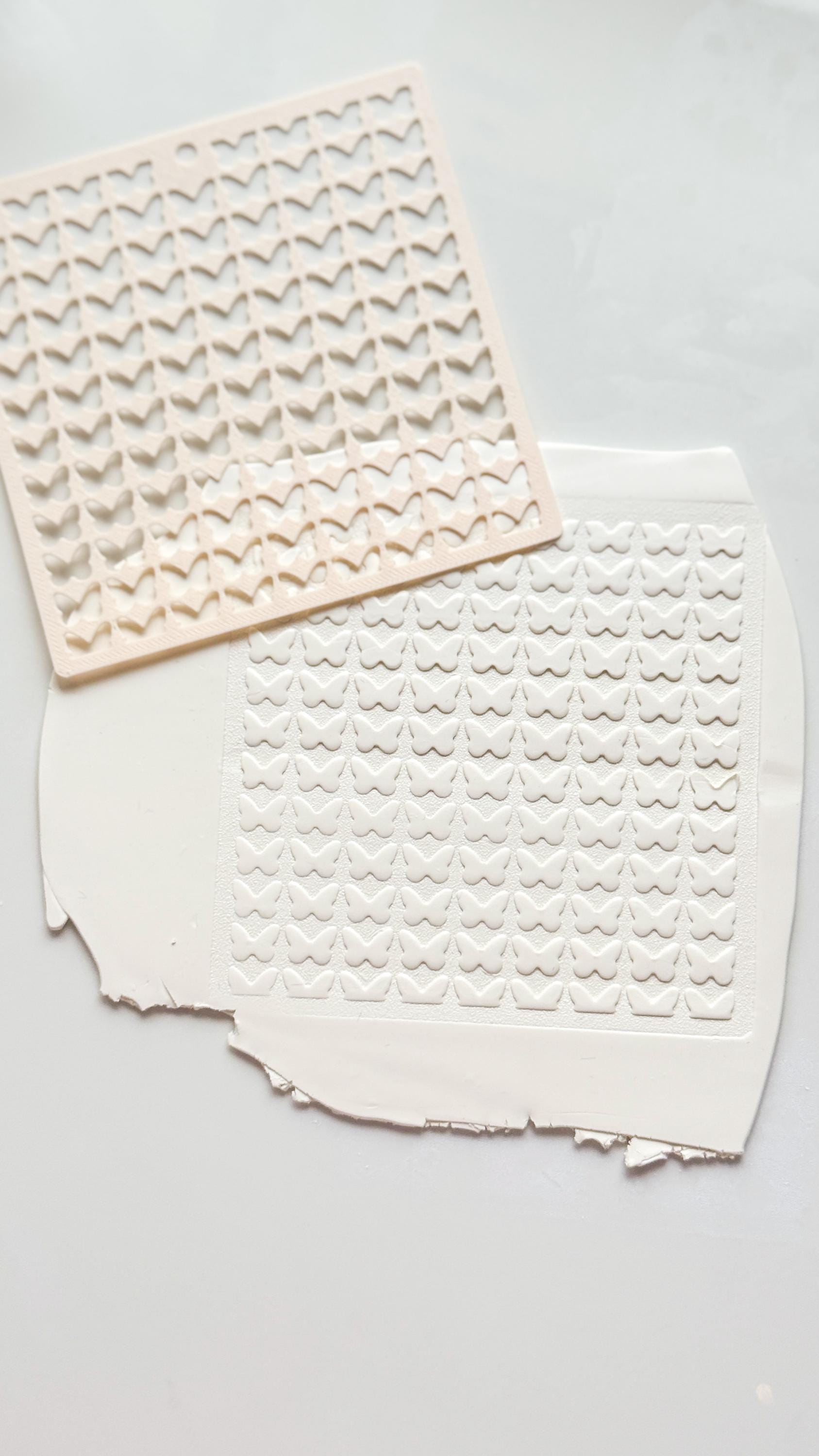 Butterfly Stencil: Spring Pattern Texture for Polymer Clay