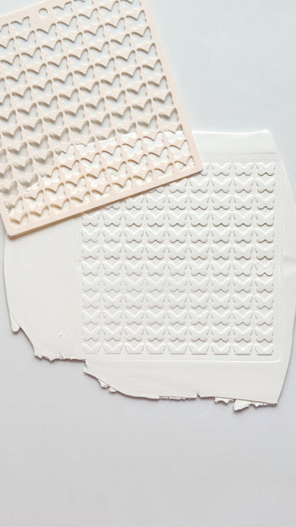 Butterfly Stencil: Spring Pattern Texture for Polymer Clay