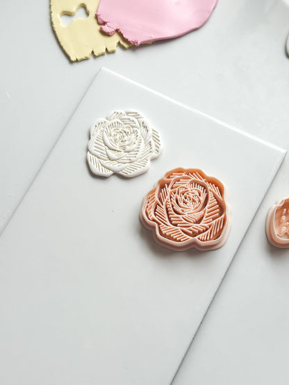 Sketch Rose Cutter: Detailed Flower Shape for Polymer Clay