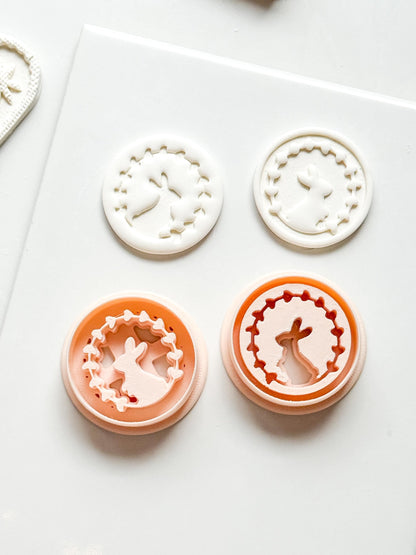 Hope Bunny Cutter: Emboss & Imprint Rabbit Shape for Polymer Clay