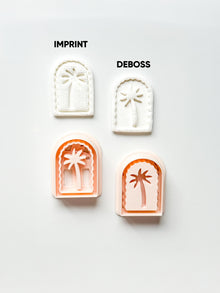 Palm Time Cutter: Deboss & Imprint Tropical Tree Shape for Polymer Clay