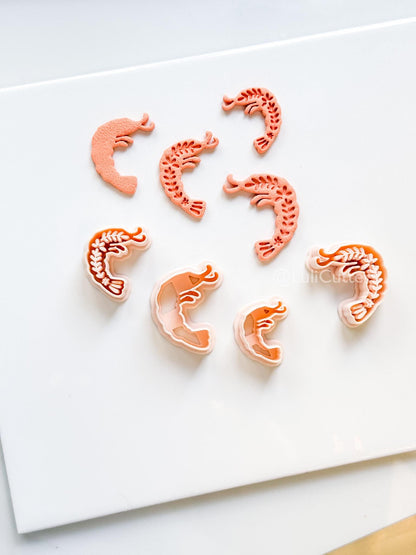 Bloom Shrimp Clay Cutter | Floral Prawn Earring Cutter