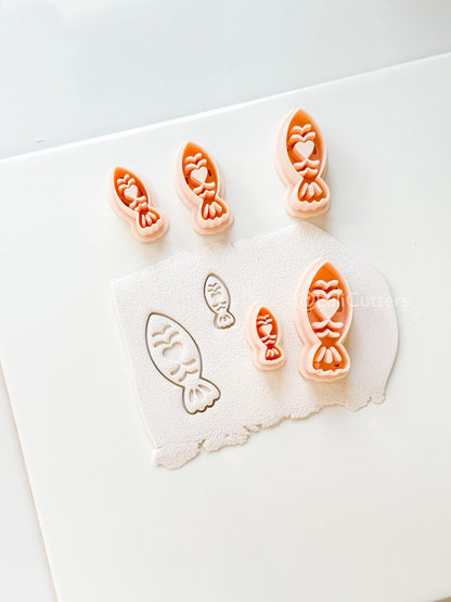 Naya Folk Fish Polymer Clay Cutter | Earring Jewelry Making Tool