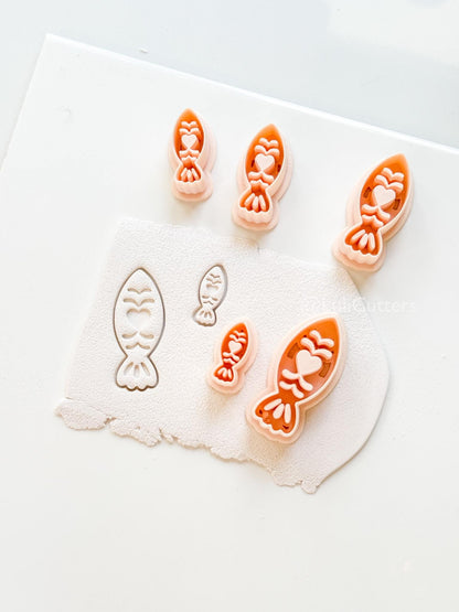 Naya Folk Fish Polymer Clay Cutter | Earring Jewelry Making Tool