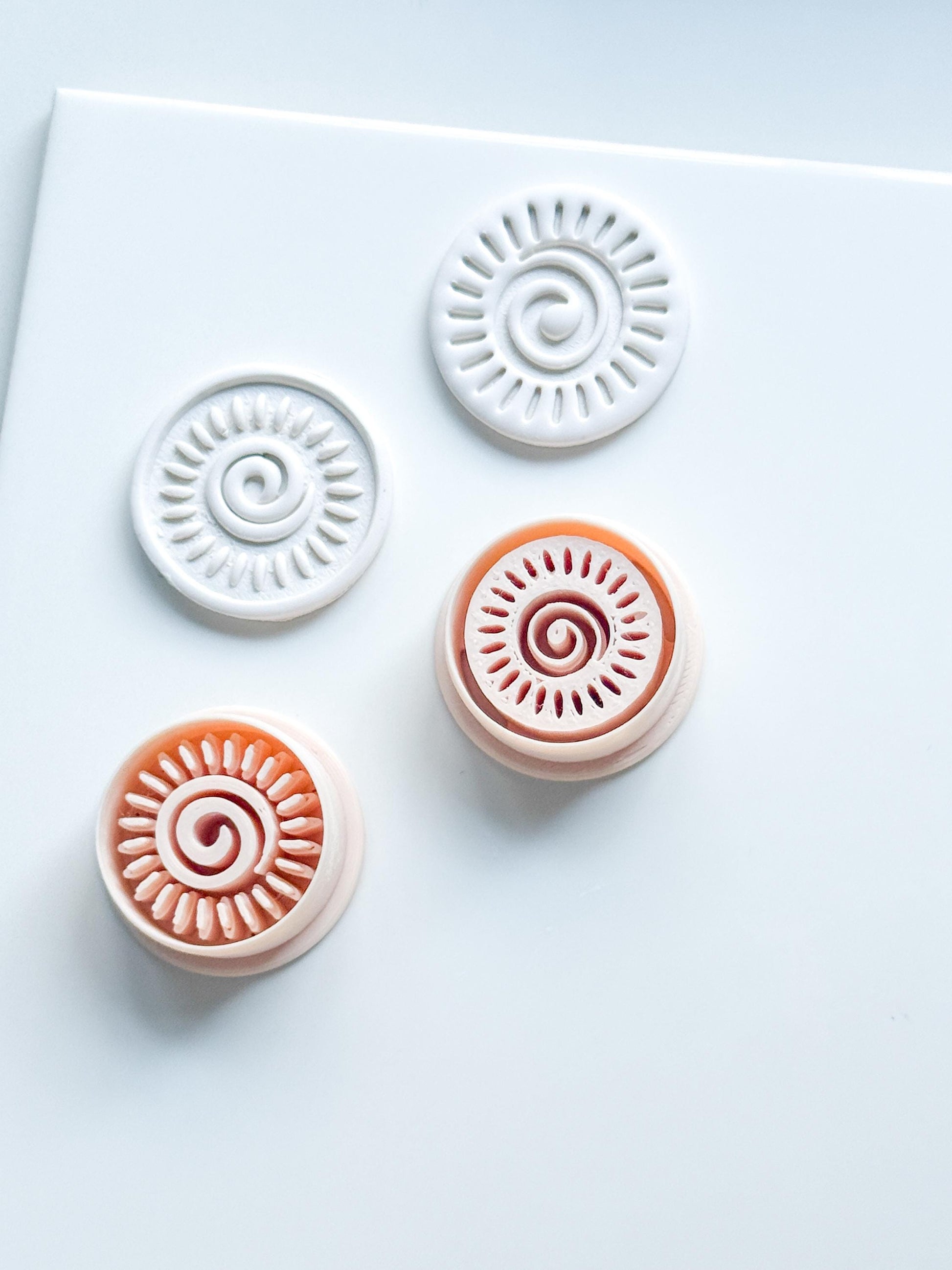 Helio Sun Clay Cutter | Emboss & Imprint Spiral Sunburst Shape