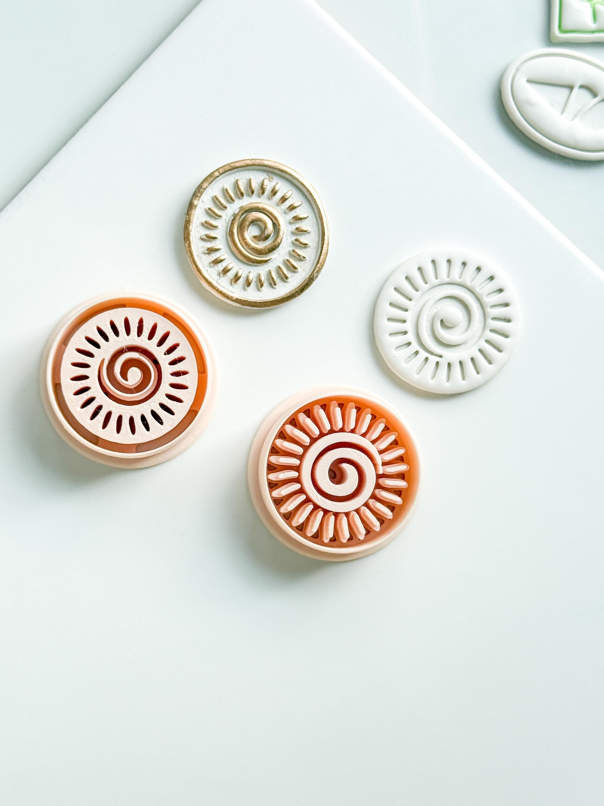 Helio Sun Clay Cutter | Emboss & Imprint Spiral Sunburst Shape