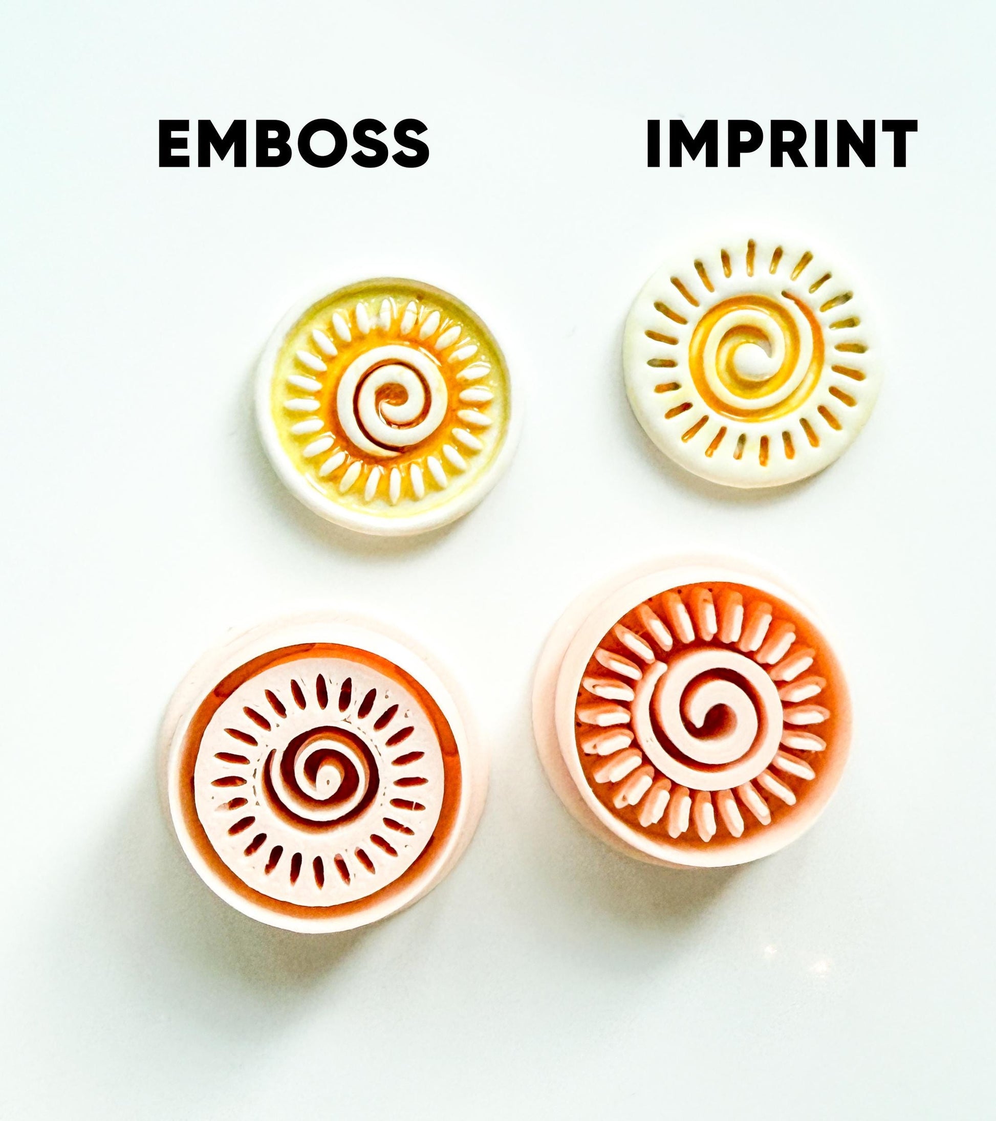 Helio Sun Clay Cutter | Emboss & Imprint Spiral Sunburst Shape