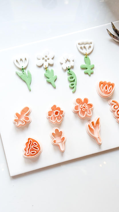 Cut-Out Bloom Cutters | Floral Earring Shapes for Polymer Clay