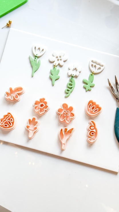 Cut-Out Bloom Cutters | Floral Earring Shapes for Polymer Clay