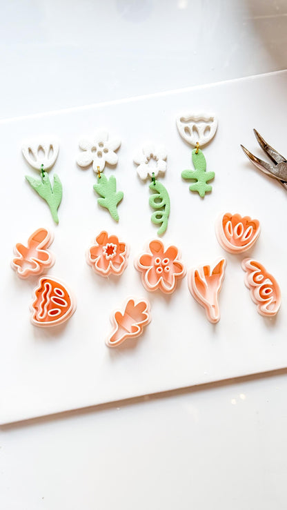 Cut-Out Bloom Cutters | Floral Earring Shapes for Polymer Clay