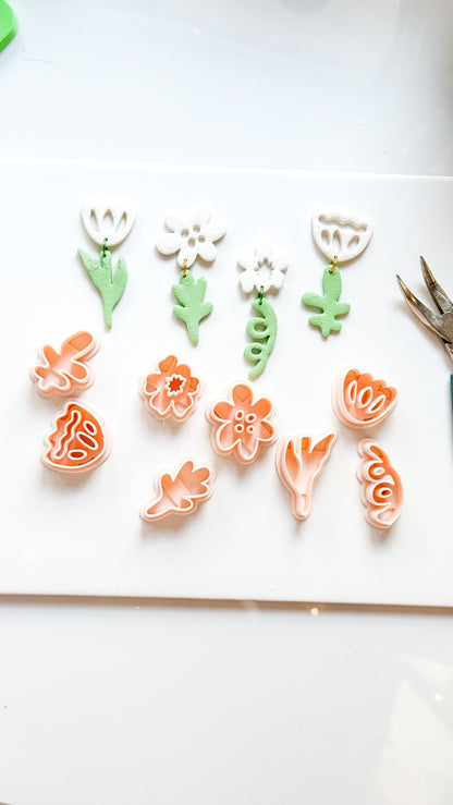 Cut-Out Bloom Cutters | Floral Earring Shapes for Polymer Clay