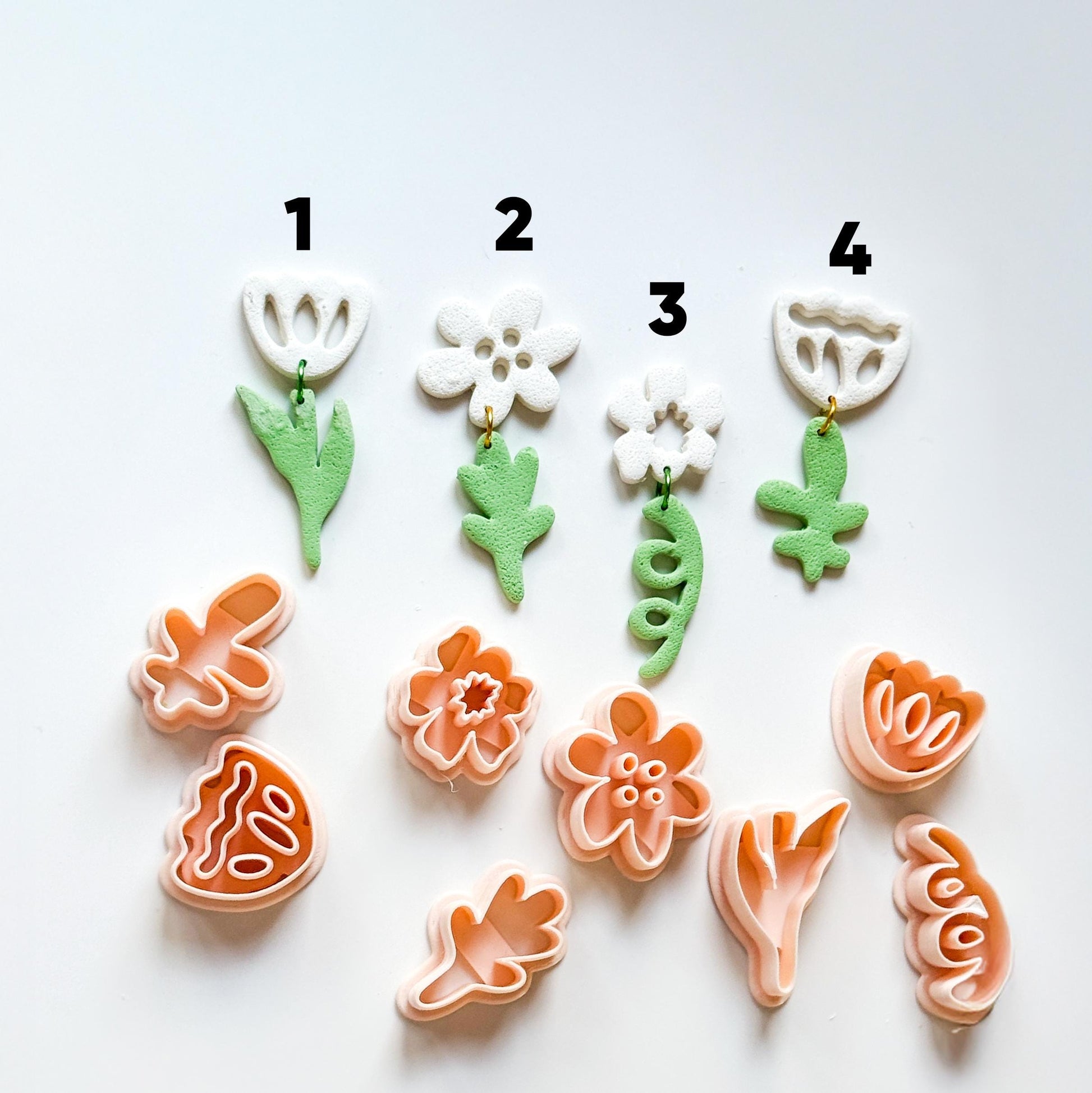 Cut-Out Bloom Cutters | Floral Earring Shapes for Polymer Clay