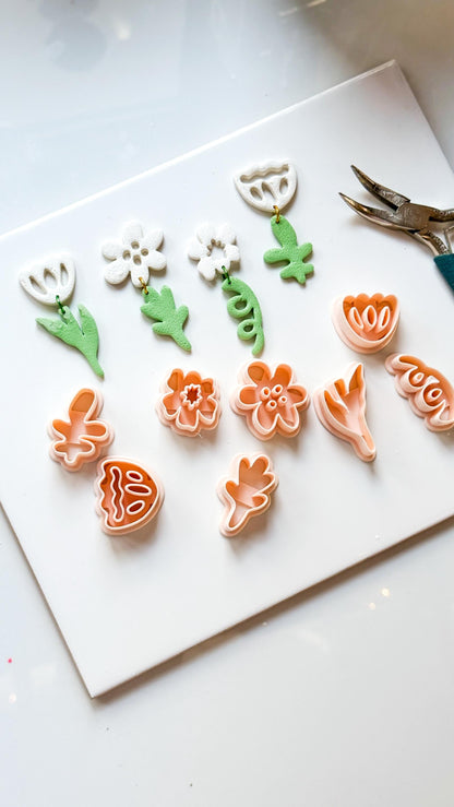 Cut-Out Bloom Cutters | Floral Earring Shapes for Polymer Clay