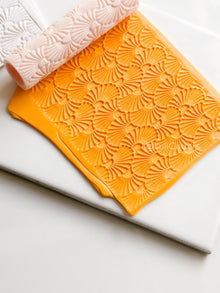 Talavera Rollers: Emboss & Deboss Floral Fan Texture for Polymer Clay