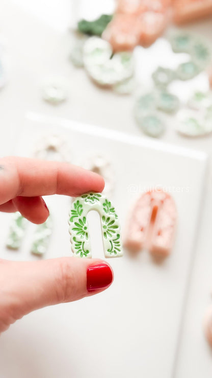 Arco Florale Clay Cutter: Floral Arch Shape for Polymer Clay