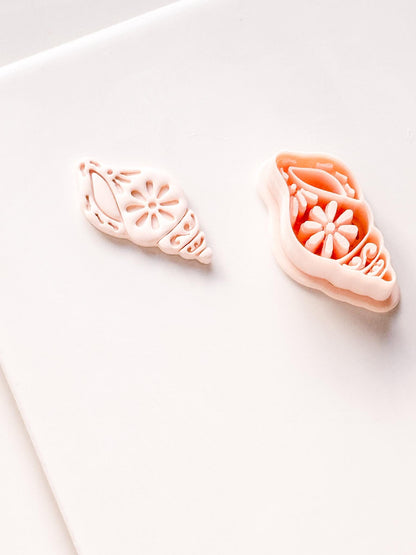 Floral Shell Clay Cutter for earrings