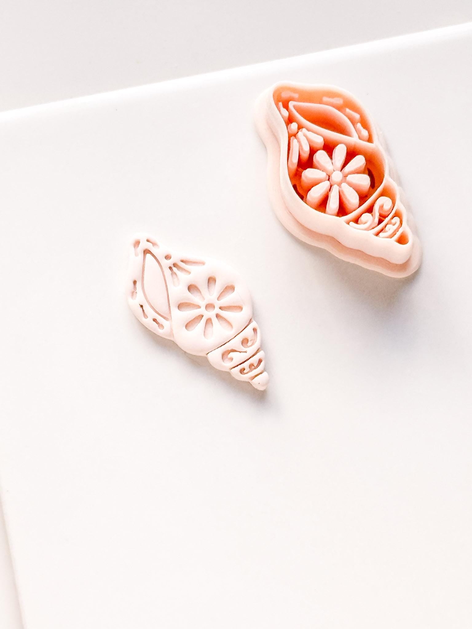 Floral Shell Clay Cutter for earrings