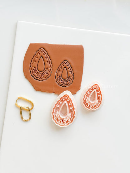 Aura Tear Clay Cutter : Teardrop shape for Polymer Clay Earrings