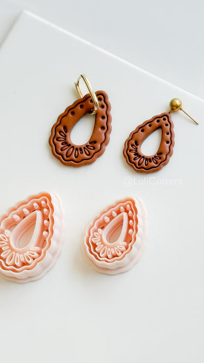 Aura Tear Clay Cutter : Teardrop shape for Polymer Clay Earrings