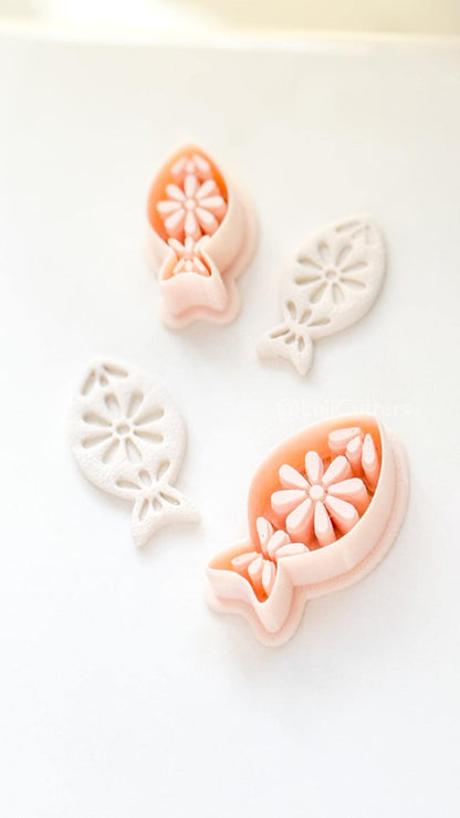 Azura Petal Fish Polymer Clay Cutter: Daisy & Petal Shapes