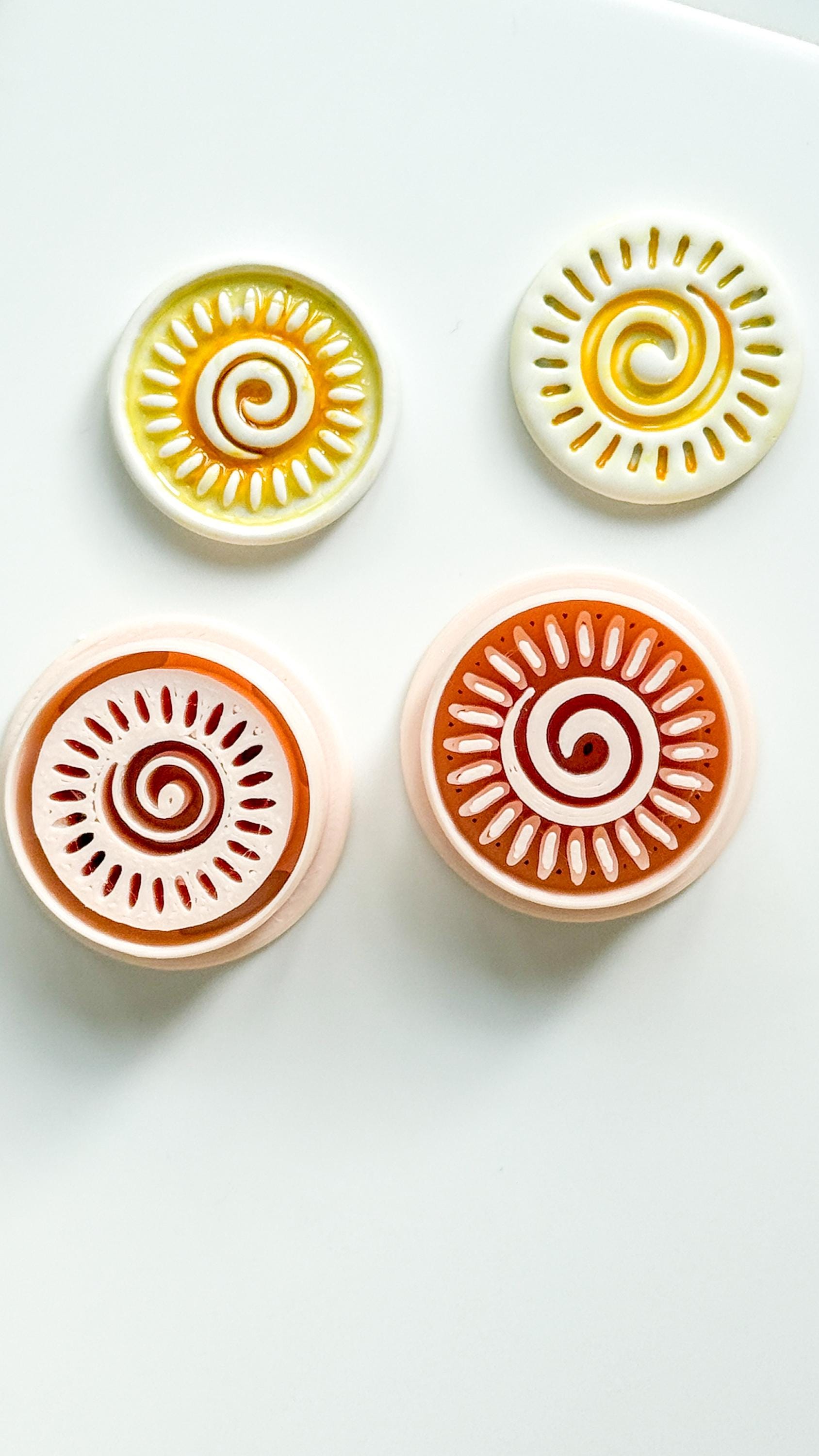 Helio Sun Clay Cutter | Emboss & Imprint Spiral Sunburst Shape