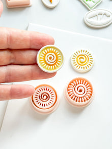 Helio Sun Clay Cutter | Emboss & Imprint Spiral Sunburst Shape