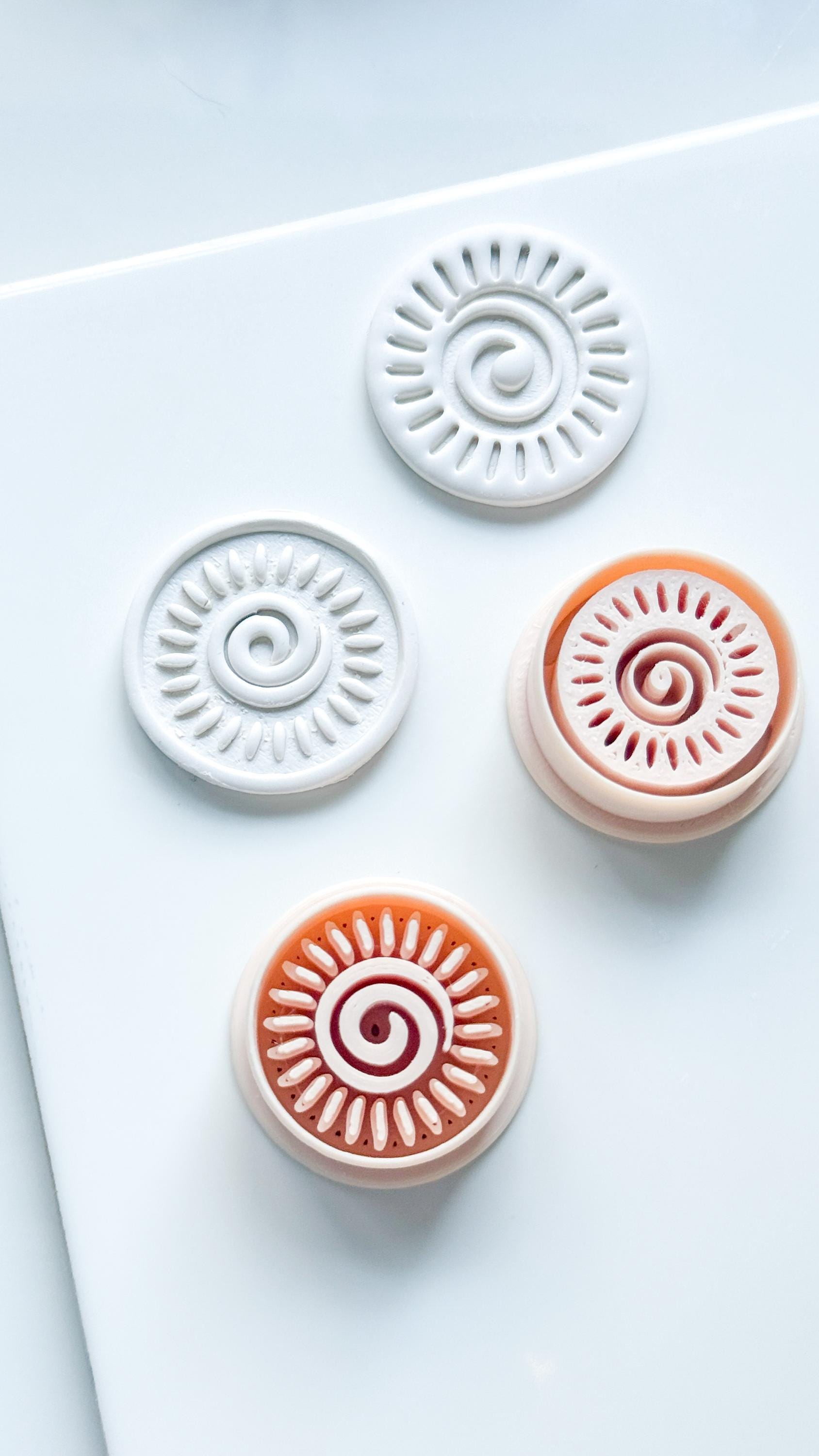 Helio Sun Clay Cutter | Emboss & Imprint Spiral Sunburst Shape