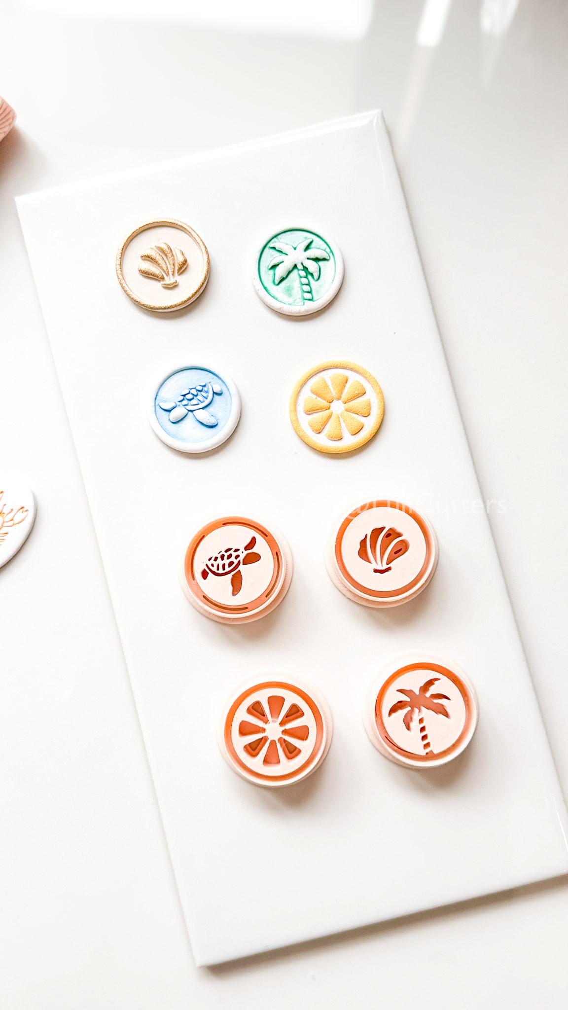 Impress Summer Clay Cutters | Lemon, Palm, Turtle, Sea Shell