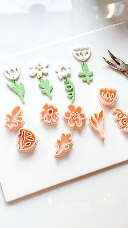 Cut-Out Bloom Cutters | Floral Earring Shapes for Polymer Clay