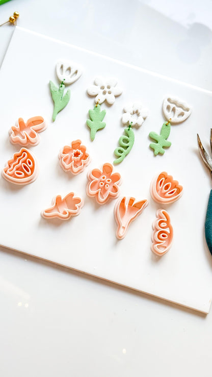 Cut-Out Bloom Cutters | Floral Earring Shapes for Polymer Clay