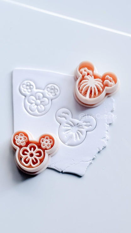 Mouse in Summer Cutter | Tropical Earring Tool for Polymer Clay