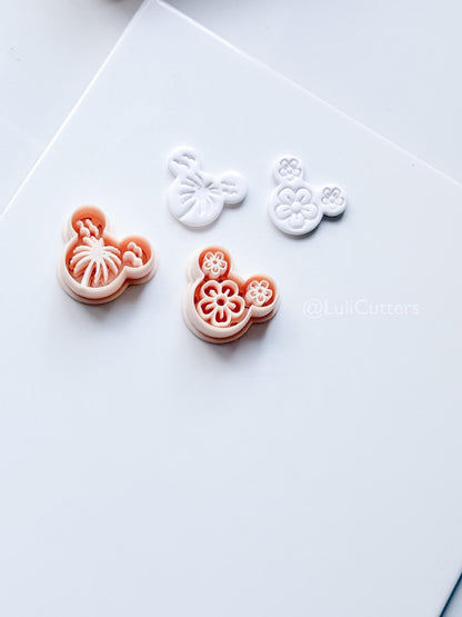 Mouse in Summer Cutter | Tropical Earring Tool for Polymer Clay